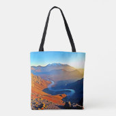Majestic Mountain Valley Flow Design Tote Bag (Achterkant)