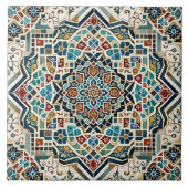 Majestic Mozaïek: Ingewikkeld Geometrisch Tegel On Tegeltje (Voorkant)