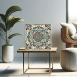 Majestic Mozaïek: Ingewikkeld Geometrisch Tegel On Tegeltje<br><div class="desc">Deze prachtige tegel heeft een symfonie van geometrische patronen, die de traditionele kunst met moderne precisie verbindt. Elk segment van het ontwerp is een eerbetoon aan het vakmanschap, met een levendig palet van blues, rood en aardetinten, verweven met delicate bloemmotieven en hoekige lijnen. Ideaal om een vleugje elegantie toe te...</div>