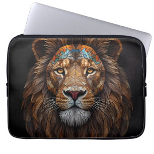 Majestic Mozaïek Leeuw Hoofd Laptop Sleeve