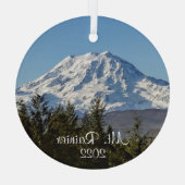 Majestic Mt. Rainier, WA Glas Ornament (Achterkant)