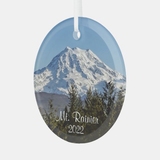 Majestic Mt. Rainier, WA Glas Ornament (Voorkant links)
