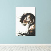 Majestic Mustang Horse van BiHrLe Canvas (Insitu (Houten vloer))