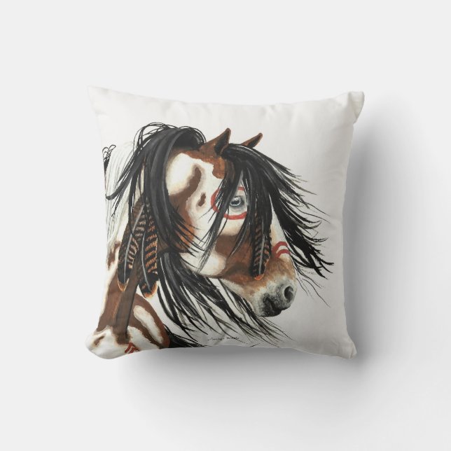Majestic Mustang Horses American MoJo Pillow door  Kussen (Voorkant)