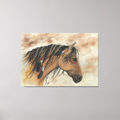 Majestic Mustangs van BiHrLe Canvas Print (Voorkant)
