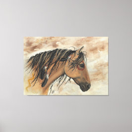 Majestic Mustangs van BiHrLe Canvas Print