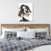 Majestic Mustangs van BiHrLe Stretched Canvas Prin (Insitu (Slaapkamer))