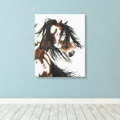 Majestic Mustangs van BiHrLe Stretched Canvas Prin (Insitu (Houten vloer))