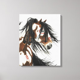 Majestic Mustangs van BiHrLe Stretched Canvas Prin Afdruk