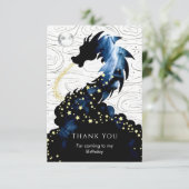 Majestic Mythische Draak Verjaardag Bedankkaart (Staand voorkant)