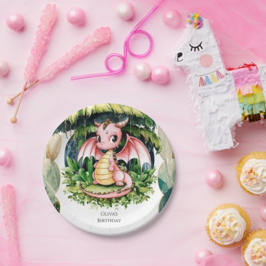 Majestic Mythische Draak Verjaardag Papieren Bordje (Feest)