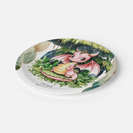 Majestic Mythische Draak Verjaardag Papieren Bordje (Gekanteld)