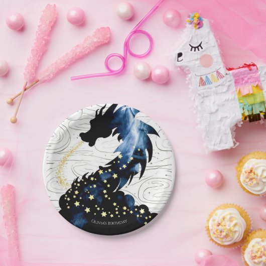 Majestic Mythische Draak Verjaardag Papieren Bordje (Feest)