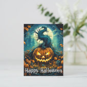 Majestic Nefarious Happy Halloween pompoen Briefkaart (Staand voorkant)