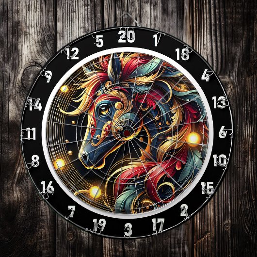 Majestic Neon Horse Adventure Design Dartbord