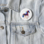 Majestic Neon Horse Ronde Button 5,7 Cm (In situ)