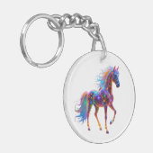 Majestic Neon Horse Sleutelhanger (Voorkant Links)
