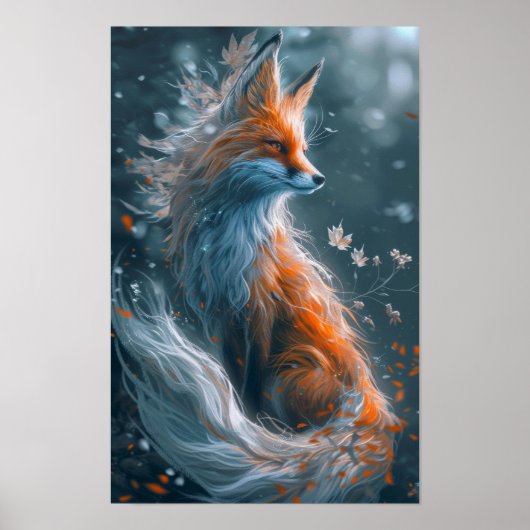 Majestic Nine-Tailed Fox Poster (Voorkant)