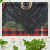 Majestic Noord Zwart Beer Keukenhanddoeken (Gevouwen)