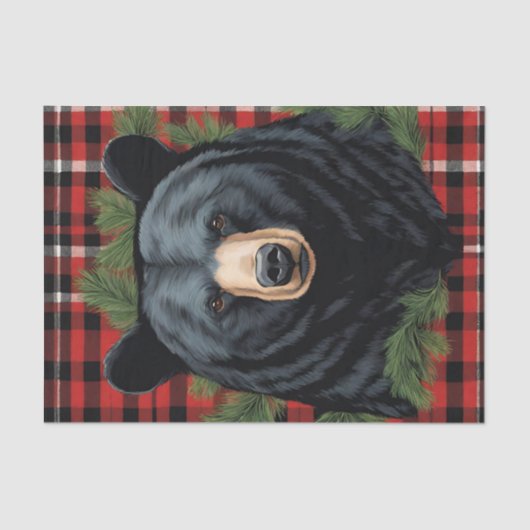 Majestic Noord Zwart Beer Tissue Paper Tissuepapier (Voorkant)