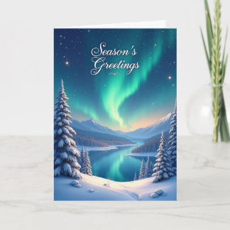 Majestic Northern Lights Greetings Card Feestdagen Kaart