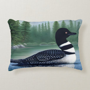 Majestic Northern Wilderness Loon Accent Kussen