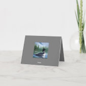 Majestic Northern Wilderness Loon Bedankkaart (Achterkant)