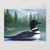 Majestic Northern Wilderness Loon Briefkaart (Voorkant)