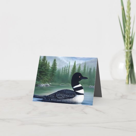 Majestic Northern Wilderness Loon Kaart (Voorkant)