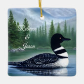 Majestic Northern Wilderness Loon Keramisch Ornament (Voorkant)