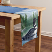 Majestic Northern Wilderness Loon Korte Tafelloper (Voorbeeld)