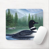 Majestic Northern Wilderness Loon Muismat (Met muis)