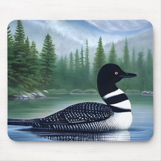 Majestic Northern Wilderness Loon Muismat (Voorkant)