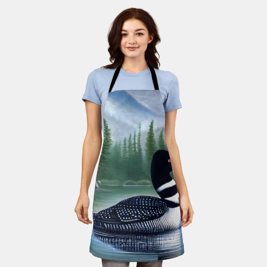 Majestic Northern Wilderness Loon Schort (Gedragen)