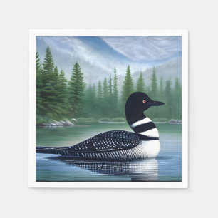 Majestic Northern Wilderness Loon Servet