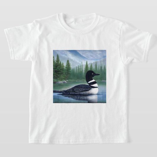 Majestic Northern Wilderness Loon T-shirt (Laagn)