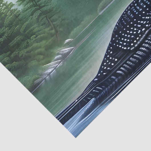 Majestic Northern Wilderness Loon Tissuepapier (Detail)