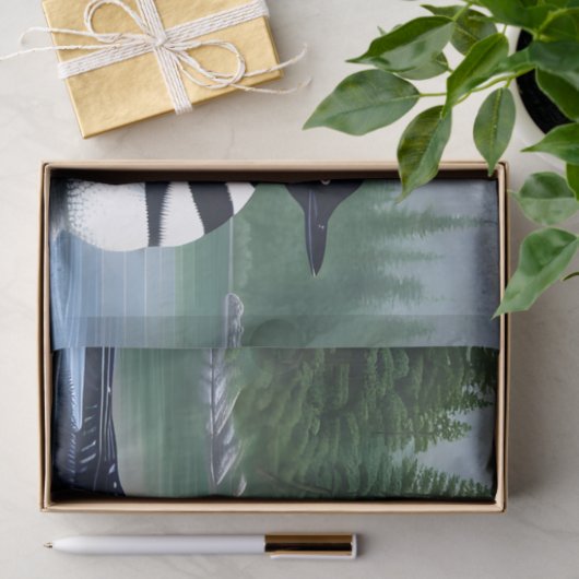 Majestic Northern Wilderness Loon Tissuepapier (Geschenk)