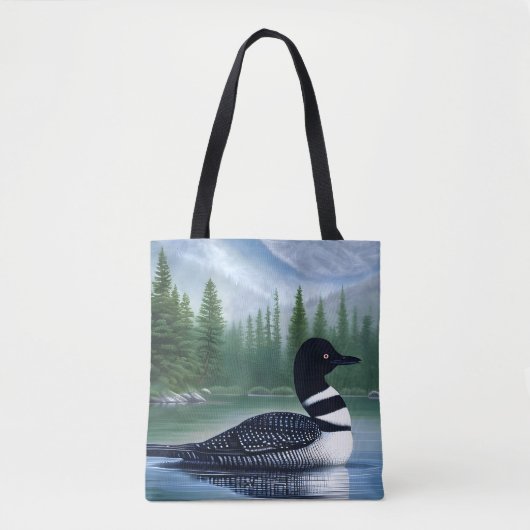 Majestic Northern Wilderness Loon Tote Bag (Voorkant)