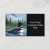 Majestic Northern Wilderness Loon Visitekaartje (Voorkant)