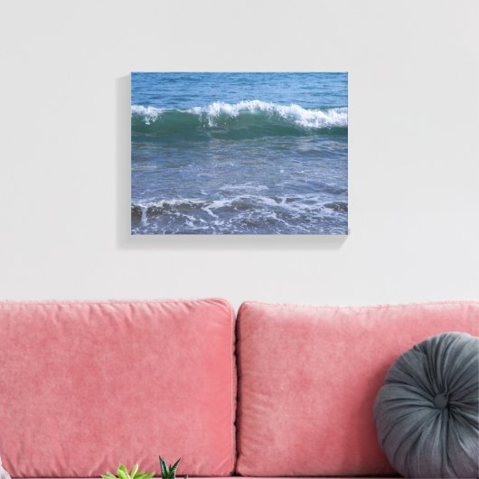 Majestic Ocean Wave Crash – Kustmuur Art Print (Insitu (Woonkamer))