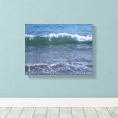 Majestic Ocean Wave Crash – Kustmuur Art Print (Insitu (Houten vloer))