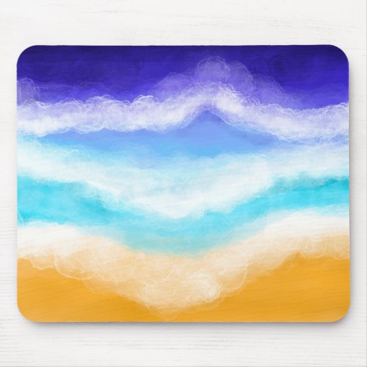 Majestic Ocean Waves Sandy Shore Muismat (Voorkant)