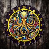 Majestic Octopus Glow Dartboard Design Dartbord