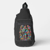 Majestic Olifant in een Pet Sling Bag (Voorkant)