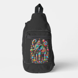 Majestic Olifant in een Pet Sling Bag