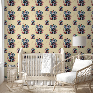 Majestic olifant in traditionele Japanse stijl. Behang
