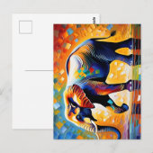 Majestic Olifant Levendige Afrikaanse Wildlife Art Briefkaart (Voorkant / Achterkant)