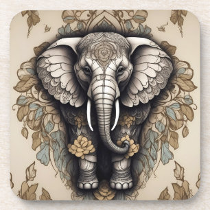 Majestic Olifant Mandala Bier Onderzetter