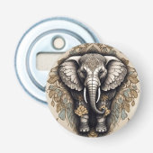 Majestic Olifant Mandala Button Flesopener (Voorkant)